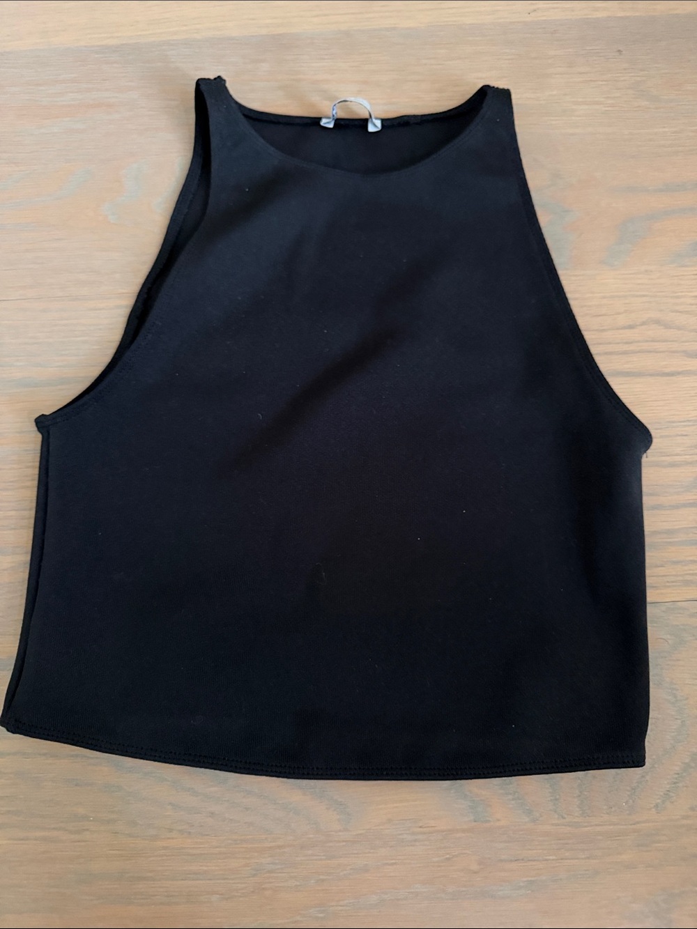 Zara Black Sleeveless High-Neck Women's Tank Top